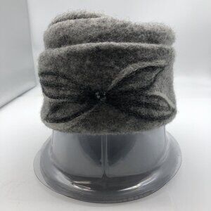 DEMI KAPELUSZE Bucket Hat Women's Gray wool enbroidered Cap